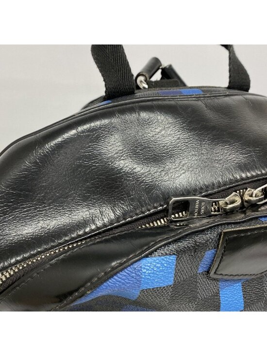 Louis Vuitton Backpack Damier Graphite Pixel Josh Black Blue main image 4